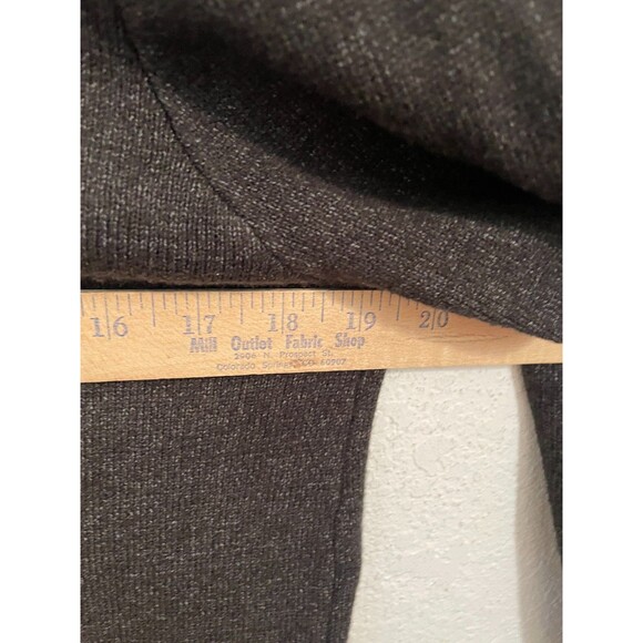 Womens Dark Gray Button Shoulder Knit Sweater Size M Neutral Minimal Casual Soft - Picture 8 of 8